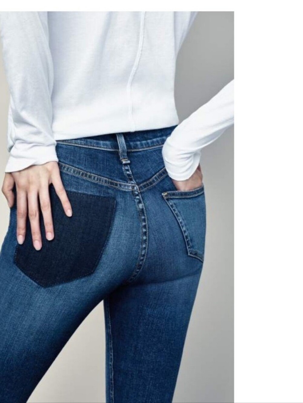 $228 Rag & Bone High Waisted Eddy Dive Crop Ankle Skinny Jeans 29 ghost pocket
